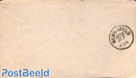 Envelope 25c from Zürich to Elberfeld
