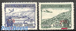 Airmail overprints 2v