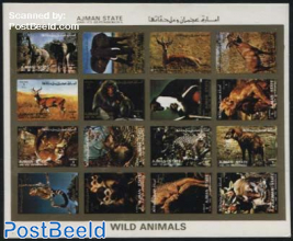 Wild Animals 16v m/s, imperforated
