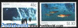 Antarctic co-operation 2v, joint issue with USSR