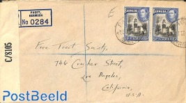 Censored cover with lighthouse stamps