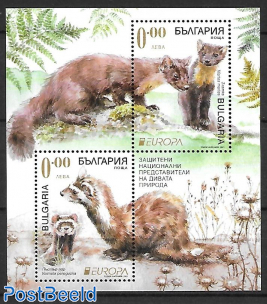 Europa, endangered animals s/s, without value, not valid for postage.