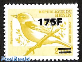 birds, set of 2 stamps, overprint