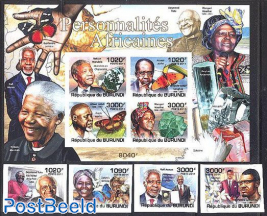 African personalities 4v+s/s, imperforated