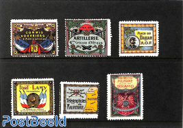 Lot with promotional seals, military