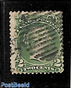 2c, green, used