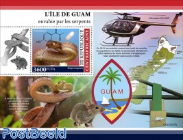 The island of Guam invaded by snakes
