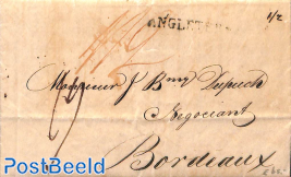 Letter from Havanna to Bordeaux, via Great BRitain