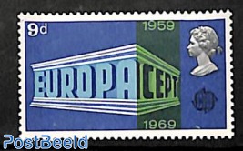 9d, Europa, Stamp out of set