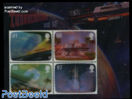 Gerry Anderson, Thunderbirds s/s (3-D stamps)