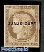 30c, brown GUADELOUPE overprint, unused hinged, signed