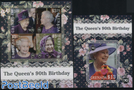 Queen Elizabeth 90th Birthday 2 s/s