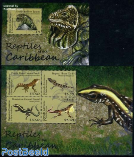 Reptiles of the Caribbean 2 s/s