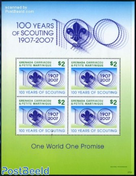 Scouting centenary m/s (with 4 stamps)