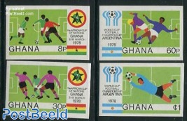 World Cup/African Cup of Nations football 4v, Imperforated