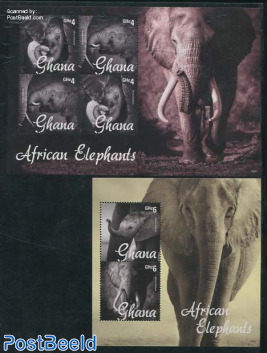 African Elephants 2 s/s