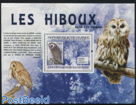 Owls on stamps s/s
