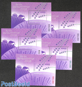 Lavender, 5 diff. sheets in folder