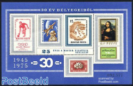 30 years stamps s/s blue border
