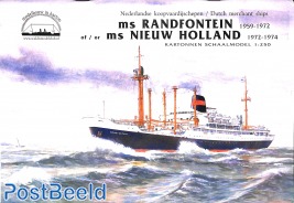 Bouwplaat ms Randfontein of ms Nieuw Holland 1:250