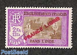 2Fa,12Ca, FRANCE LIBRE, Stamp out of set