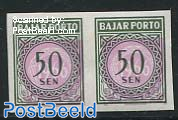 Postage due imperforated pair