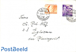 Letter from Vaduz with Mi.No. 174 and 158