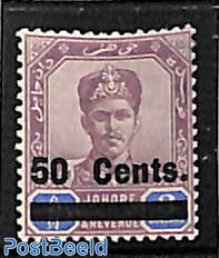 Johore, 50c on 3$, stamp out of set