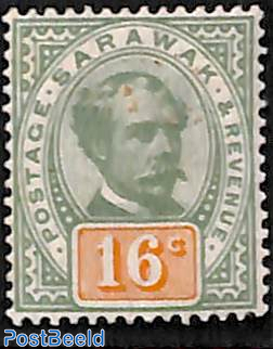 16c, Sarawak, Stamp out of set