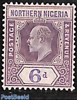 Northern Nigeria, 6d, WM Crown-CA, Stamp out of set