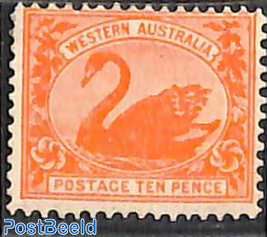 10p, WM V-Crown, Stamp out of set