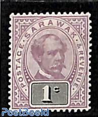Sarawak, 1c, Stamp out of set