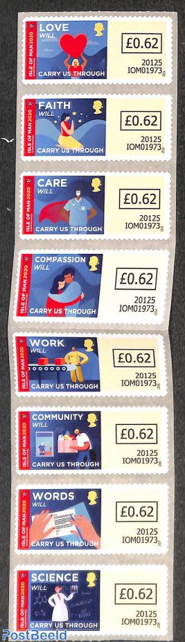 Label stamps, Covid-19 8v s-a