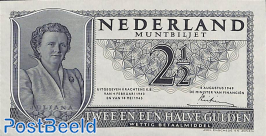 2.5 Gulden 1949 1 Digit 2 Letters 6 Digits
