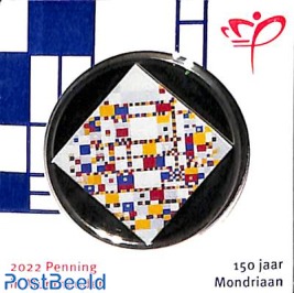 150 jaar Mondriaan, penning in munthouder Kon. Ned. Munt