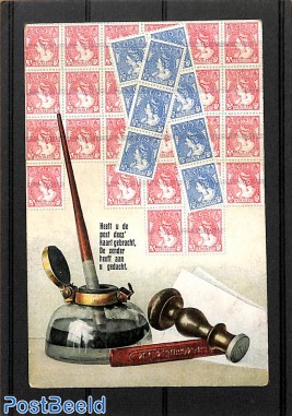 Postcard with stamps pictured