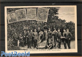 Postcard Vierlandenpunt with stamp pictured Germany, Netherlands, Belgium, Moresnet