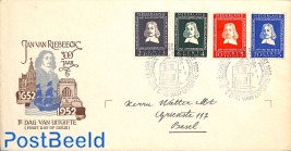 Van Riebeeck FDC, written address, open flap