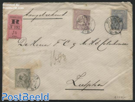 Registered letter from Millingen (kleinrond) to Zutphen, mixed postage