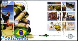Netherlands-Brazil 6v FDC