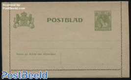 Card letter (Postblad) 3c olive