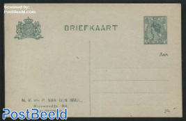 Postcard with private text, 3c, P. van den Brul, Amsterdam