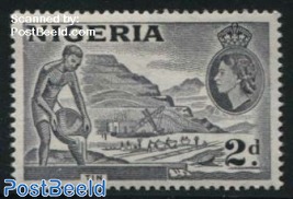2p, Type I, Stamp out of set