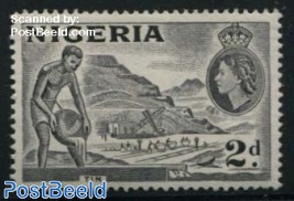 2p, Type II, Stamp out of set