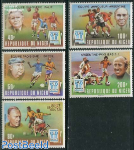World Cup Football winners 5v, Red overprints
