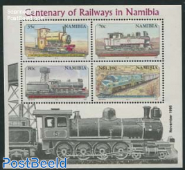 Railways centenary s/s (with date)