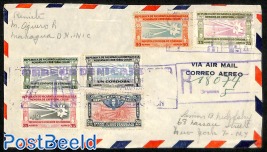 Airmail cover to New York