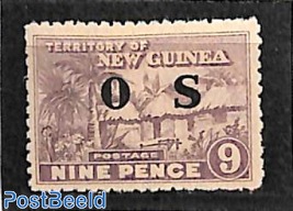 9d, O.S., Stamp out of set