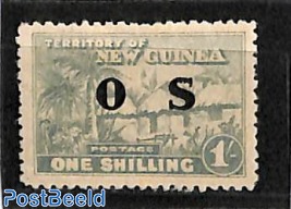 1sh, O.S., Stamp out of set