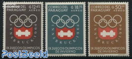 Olympic winter games, Airmail 3v